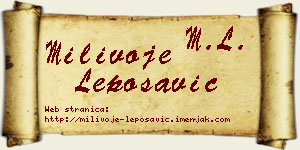 Milivoje Leposavić vizit kartica
